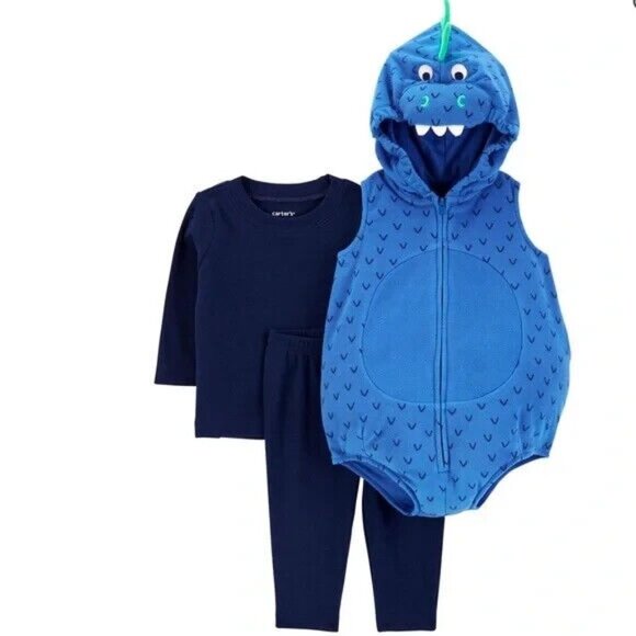 Carter’s Baby Dinosaur Costume Boy Blue 3-6 Months - Picture 1 of 4